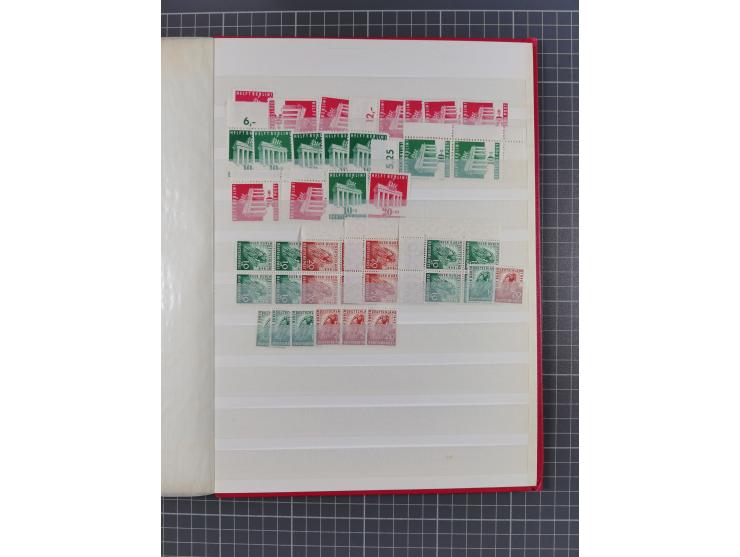 1945/48, Kontrollrat und Bizone, postfrische, ungebrauchte und gestempelte reichhaltige Partie in vier Steckbüchern, dabei me