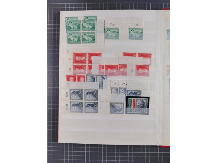 1945/48, Kontrollrat und Bizone, postfrische, ungebrauchte und gestempelte reichhaltige Partie in vier Steckbüchern, dabei me