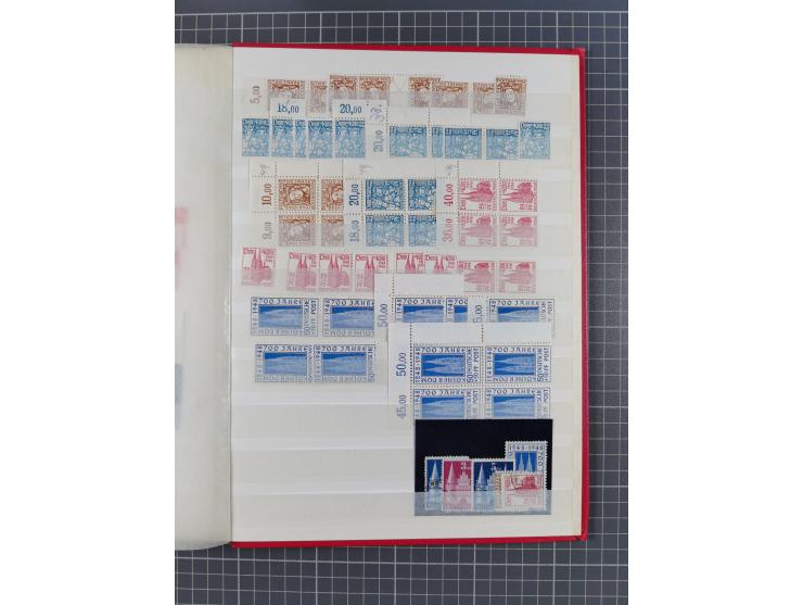 1945/48, Kontrollrat und Bizone, postfrische, ungebrauchte und gestempelte reichhaltige Partie in vier Steckbüchern, dabei me