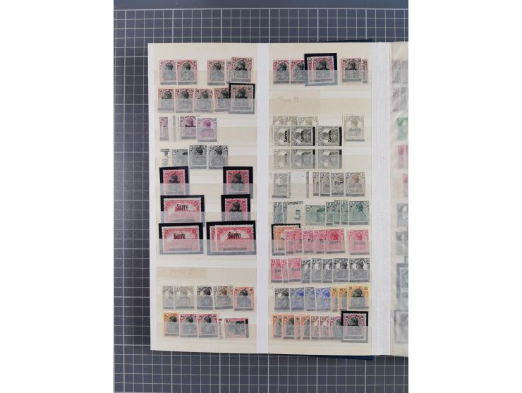 1920/59, postfrische, ungebrauchte und gestempelte interessante Partie in 2 Steckbüchern, dabei diverse Sätze Mi. 1-17, 30 (4