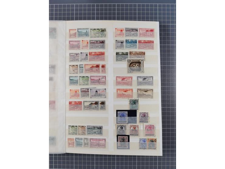 1920/59, postfrische, ungebrauchte und gestempelte interessante Partie in 2 Steckbüchern, dabei diverse Sätze Mi. 1-17, 30 (4