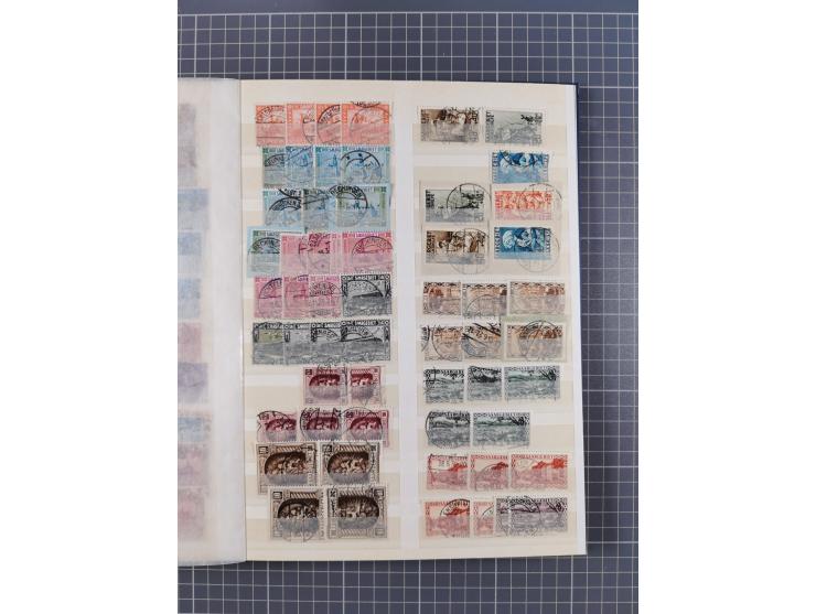 1920/59, postfrische, ungebrauchte und gestempelte interessante Partie in 2 Steckbüchern, dabei diverse Sätze Mi. 1-17, 30 (4