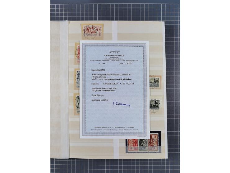 1920/59, postfrische, ungebrauchte und gestempelte interessante Partie in 2 Steckbüchern, dabei diverse Sätze Mi. 1-17, 30 (4