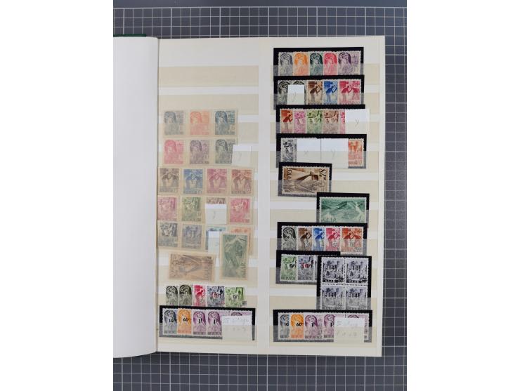 1920/59, postfrische, ungebrauchte und gestempelte interessante Partie in 2 Steckbüchern, dabei diverse Sätze Mi. 1-17, 30 (4