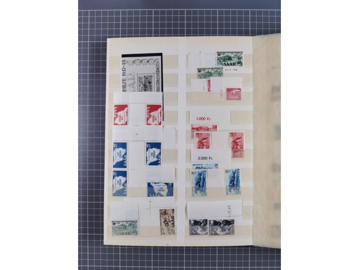 1920/59, postfrische, ungebrauchte und gestempelte interessante Partie in 2 Steckbüchern, dabei diverse Sätze Mi. 1-17, 30 (4