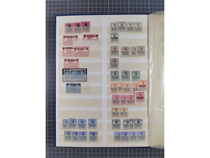 1914/20 (ca.), ungebrauchte, teils postfrische, und gestempelte Partie im Steckbuch, dabei Dorpat, Bialystock 1-2, etc.