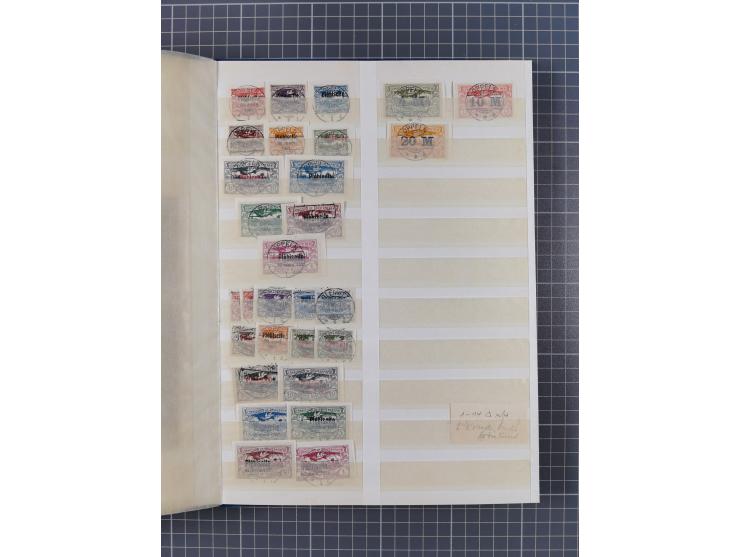 1914/20 (ca.), ungebrauchte, teils postfrische, und gestempelte Partie im Steckbuch, dabei Dorpat, Bialystock 1-2, etc.