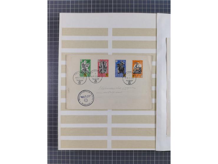 1939/44 (ca.), postfrische, ungebrauchte und gestempelte Partie im Steckbuch, dabei u. A. Theresienstadt (3), GG I-III, Belgi