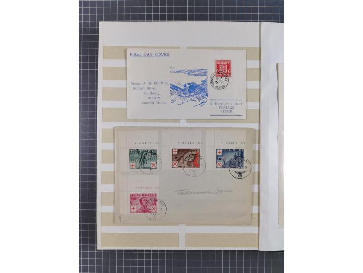 1939/44 (ca.), postfrische, ungebrauchte und gestempelte Partie im Steckbuch, dabei u. A. Theresienstadt (3), GG I-III, Belgi