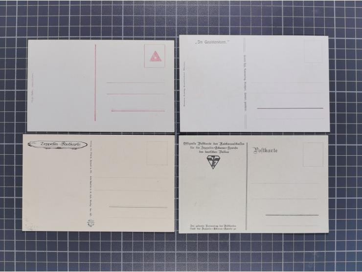 1912/38 (ca., interessante Partie, dabei über 100 Zeppelin-Belege, Karten mit 10 Pfg. und 20 Pfg. E.EL.P., Gute Zeppelin-Mark