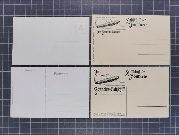 1912/38 (ca., interessante Partie, dabei über 100 Zeppelin-Belege, Karten mit 10 Pfg. und 20 Pfg. E.EL.P., Gute Zeppelin-Mark