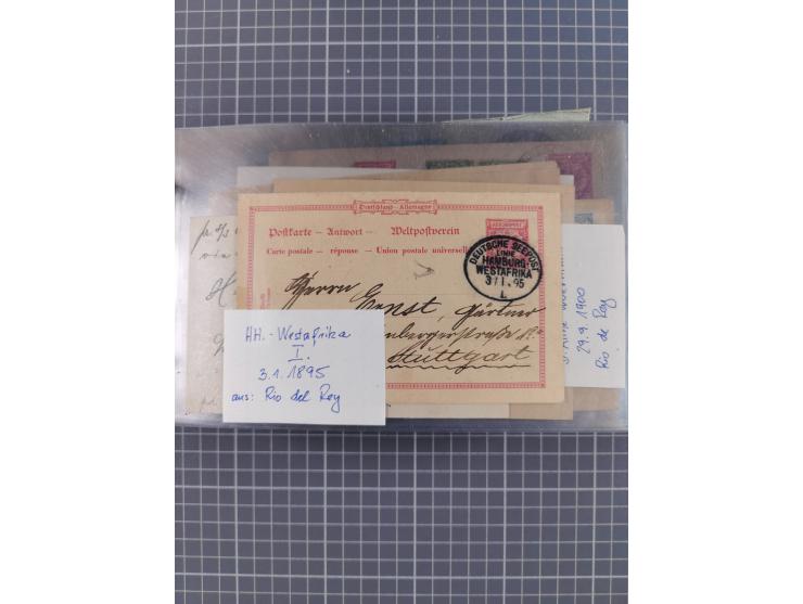 1895/1930, interessante Sammlung “DSP LINIE HAMBURG-WESTAFRIKA I-XLV” mit ca. 190 Briefen, Karten und GSK sowie ein Briefstüc