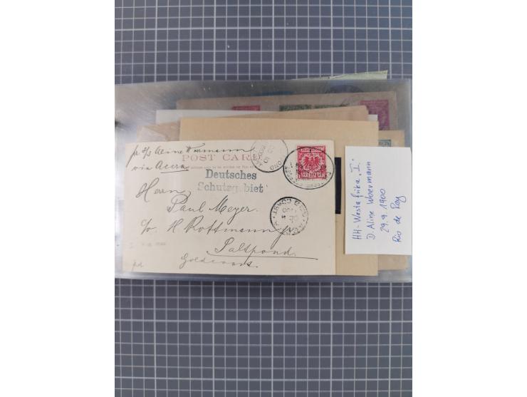 1895/1930, interessante Sammlung “DSP LINIE HAMBURG-WESTAFRIKA I-XLV” mit ca. 190 Briefen, Karten und GSK sowie ein Briefstüc