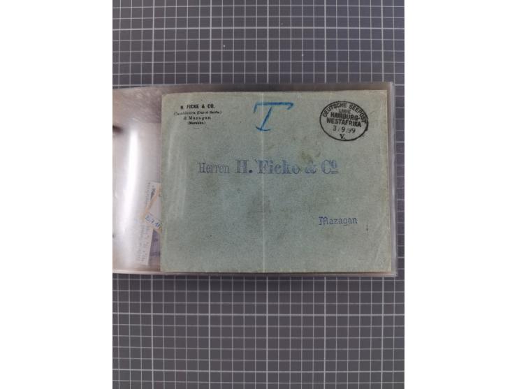 1895/1930, interessante Sammlung “DSP LINIE HAMBURG-WESTAFRIKA I-XLV” mit ca. 190 Briefen, Karten und GSK sowie ein Briefstüc