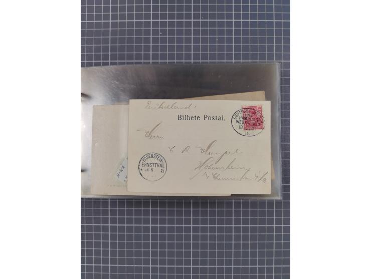 1895/1930, interessante Sammlung “DSP LINIE HAMBURG-WESTAFRIKA I-XLV” mit ca. 190 Briefen, Karten und GSK sowie ein Briefstüc