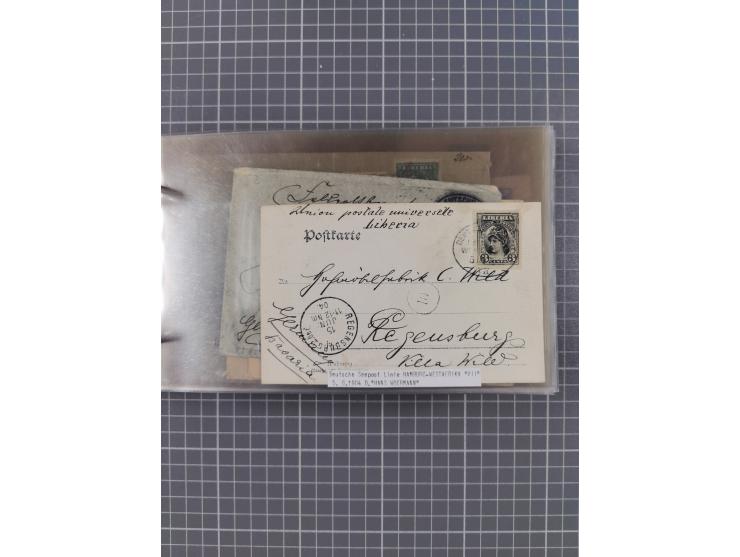 1895/1930, interessante Sammlung “DSP LINIE HAMBURG-WESTAFRIKA I-XLV” mit ca. 190 Briefen, Karten und GSK sowie ein Briefstüc