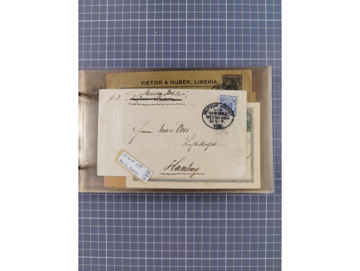 1895/1930, interessante Sammlung “DSP LINIE HAMBURG-WESTAFRIKA I-XLV” mit ca. 190 Briefen, Karten und GSK sowie ein Briefstüc