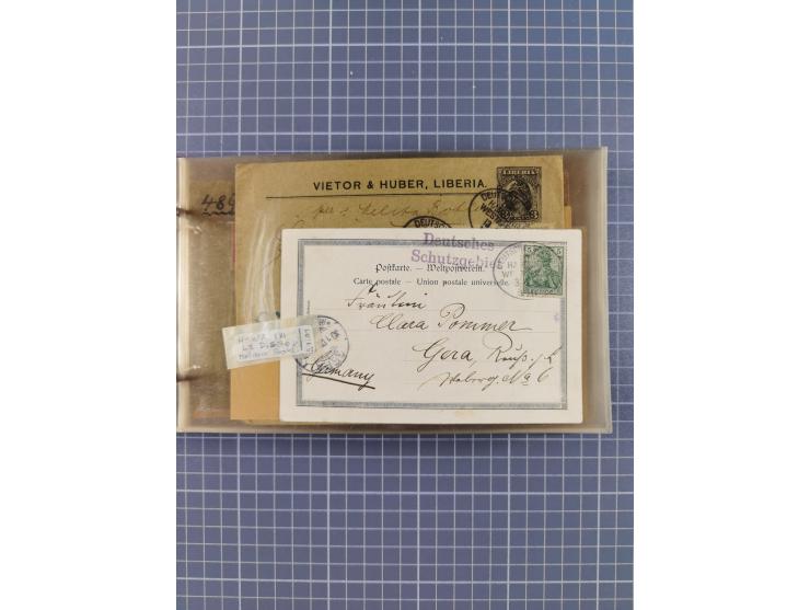 1895/1930, interessante Sammlung “DSP LINIE HAMBURG-WESTAFRIKA I-XLV” mit ca. 190 Briefen, Karten und GSK sowie ein Briefstüc
