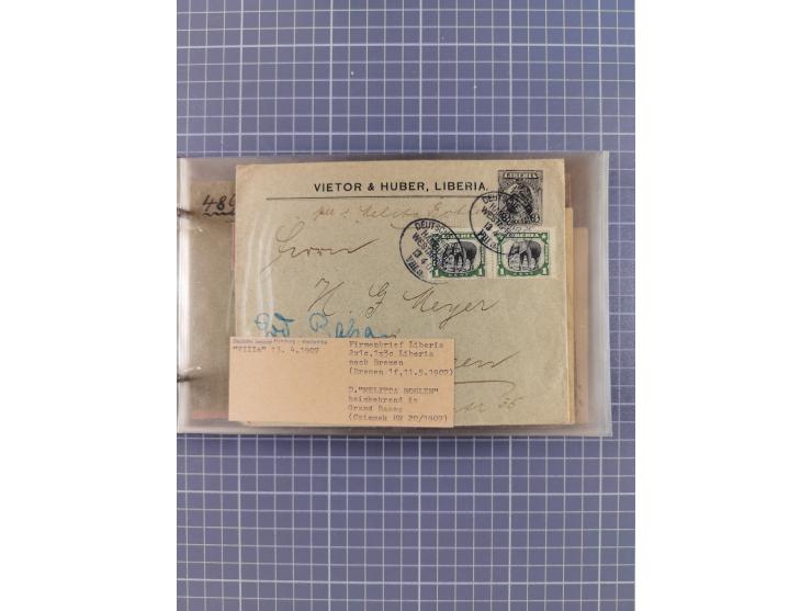1895/1930, interessante Sammlung “DSP LINIE HAMBURG-WESTAFRIKA I-XLV” mit ca. 190 Briefen, Karten und GSK sowie ein Briefstüc