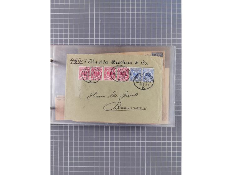 1895/1930, interessante Sammlung “DSP LINIE HAMBURG-WESTAFRIKA I-XLV” mit ca. 190 Briefen, Karten und GSK sowie ein Briefstüc