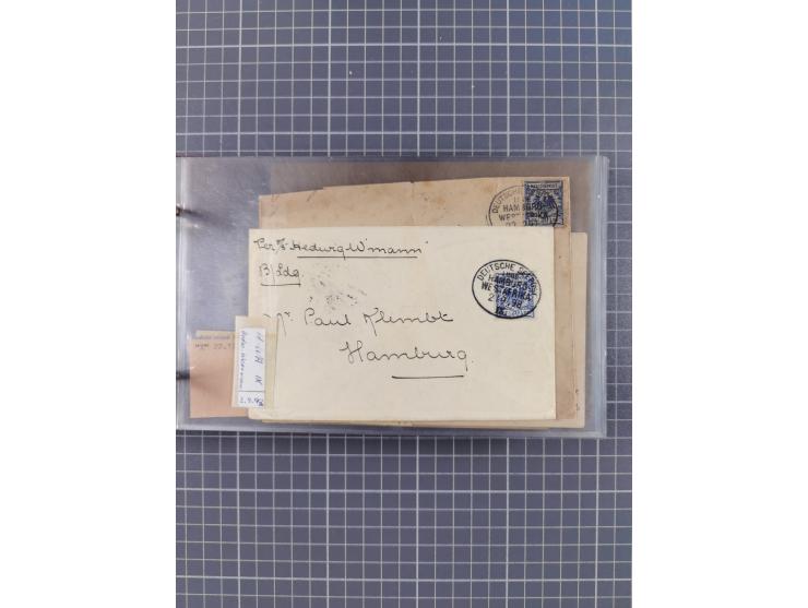 1895/1930, interessante Sammlung “DSP LINIE HAMBURG-WESTAFRIKA I-XLV” mit ca. 190 Briefen, Karten und GSK sowie ein Briefstüc