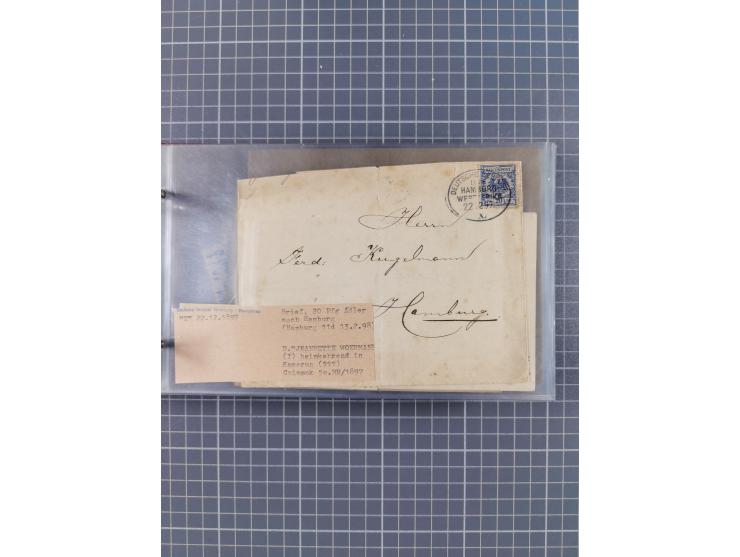 1895/1930, interessante Sammlung “DSP LINIE HAMBURG-WESTAFRIKA I-XLV” mit ca. 190 Briefen, Karten und GSK sowie ein Briefstüc