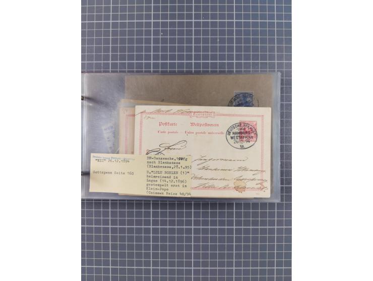 1895/1930, interessante Sammlung “DSP LINIE HAMBURG-WESTAFRIKA I-XLV” mit ca. 190 Briefen, Karten und GSK sowie ein Briefstüc