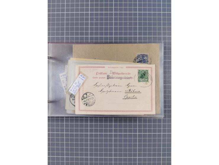 1895/1930, interessante Sammlung “DSP LINIE HAMBURG-WESTAFRIKA I-XLV” mit ca. 190 Briefen, Karten und GSK sowie ein Briefstüc