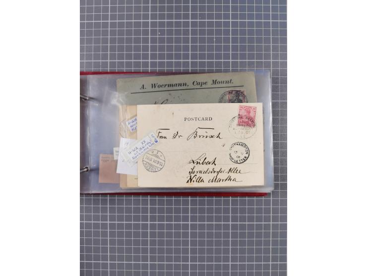 1895/1930, interessante Sammlung “DSP LINIE HAMBURG-WESTAFRIKA I-XLV” mit ca. 190 Briefen, Karten und GSK sowie ein Briefstüc