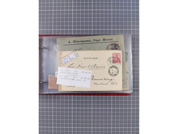 1895/1930, interessante Sammlung “DSP LINIE HAMBURG-WESTAFRIKA I-XLV” mit ca. 190 Briefen, Karten und GSK sowie ein Briefstüc