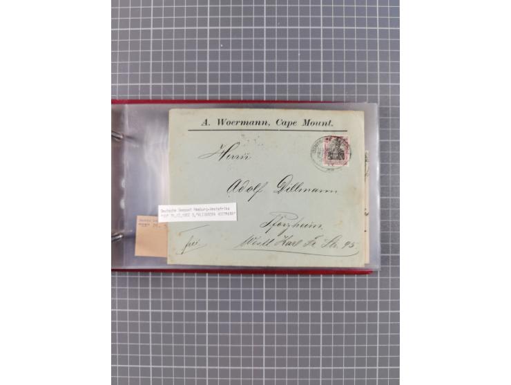 1895/1930, interessante Sammlung “DSP LINIE HAMBURG-WESTAFRIKA I-XLV” mit ca. 190 Briefen, Karten und GSK sowie ein Briefstüc