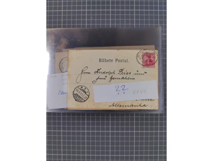 1895/1930, interessante Sammlung “DSP LINIE HAMBURG-WESTAFRIKA I-XLV” mit ca. 190 Briefen, Karten und GSK sowie ein Briefstüc