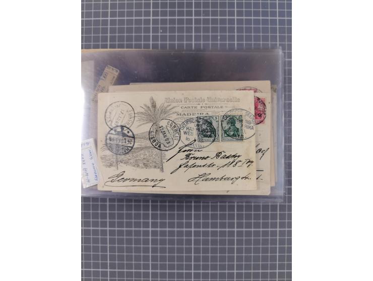 1895/1930, interessante Sammlung “DSP LINIE HAMBURG-WESTAFRIKA I-XLV” mit ca. 190 Briefen, Karten und GSK sowie ein Briefstüc