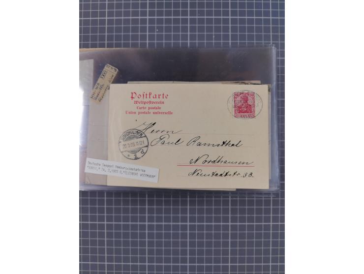 1895/1930, interessante Sammlung “DSP LINIE HAMBURG-WESTAFRIKA I-XLV” mit ca. 190 Briefen, Karten und GSK sowie ein Briefstüc