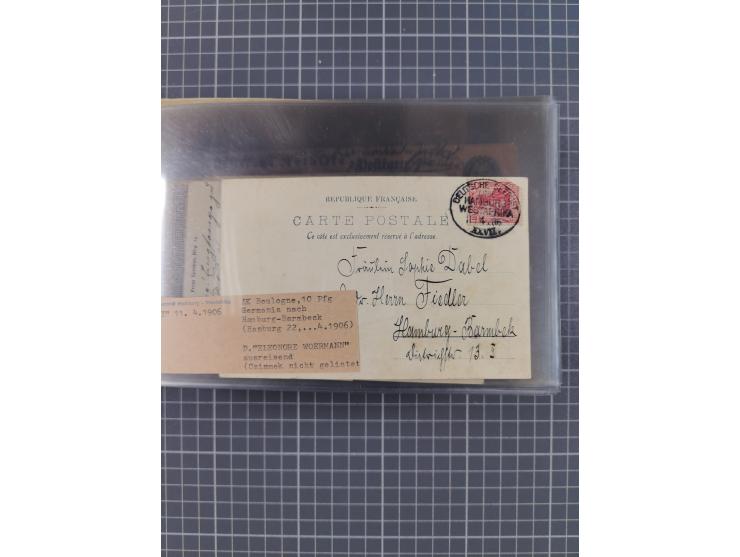 1895/1930, interessante Sammlung “DSP LINIE HAMBURG-WESTAFRIKA I-XLV” mit ca. 190 Briefen, Karten und GSK sowie ein Briefstüc