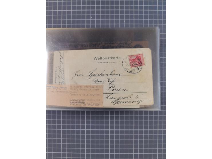 1895/1930, interessante Sammlung “DSP LINIE HAMBURG-WESTAFRIKA I-XLV” mit ca. 190 Briefen, Karten und GSK sowie ein Briefstüc