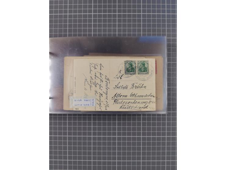 1895/1930, interessante Sammlung “DSP LINIE HAMBURG-WESTAFRIKA I-XLV” mit ca. 190 Briefen, Karten und GSK sowie ein Briefstüc