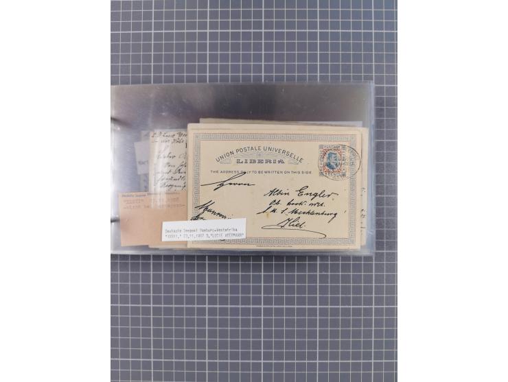 1895/1930, interessante Sammlung “DSP LINIE HAMBURG-WESTAFRIKA I-XLV” mit ca. 190 Briefen, Karten und GSK sowie ein Briefstüc