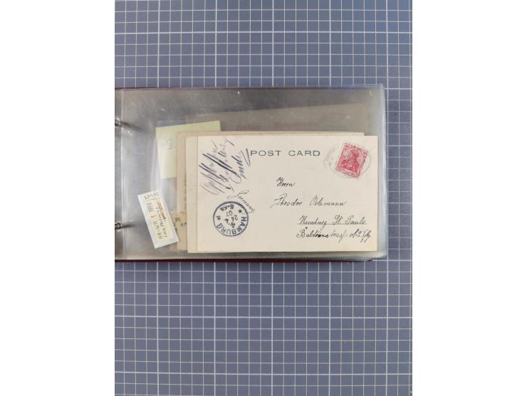1895/1930, interessante Sammlung “DSP LINIE HAMBURG-WESTAFRIKA I-XLV” mit ca. 190 Briefen, Karten und GSK sowie ein Briefstüc
