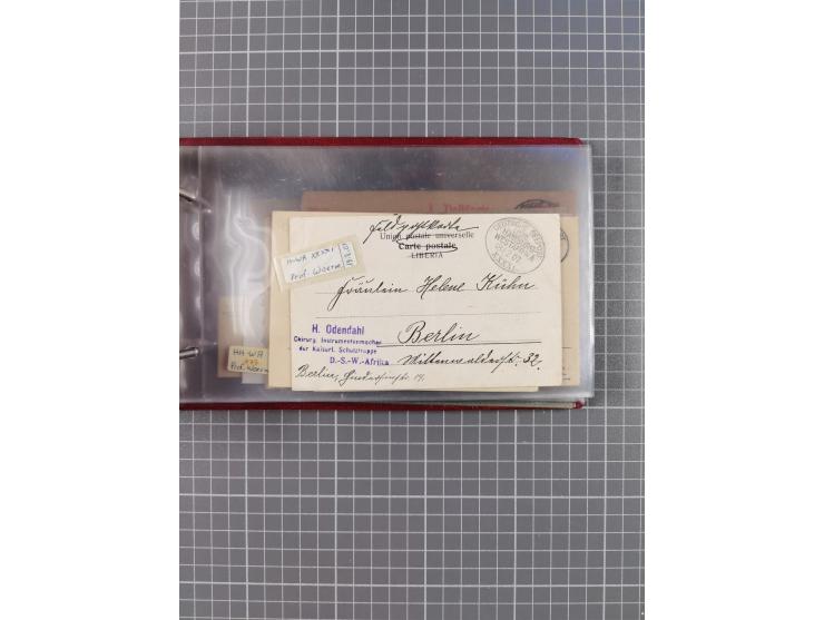 1895/1930, interessante Sammlung “DSP LINIE HAMBURG-WESTAFRIKA I-XLV” mit ca. 190 Briefen, Karten und GSK sowie ein Briefstüc
