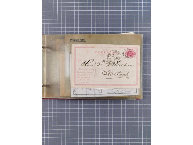 1872/1972, kleine Sammlung “Anlandestempel” inkl. Ausland mit 33 Briefen und Ganzsachen sowie einige lose Marken und Briefstü