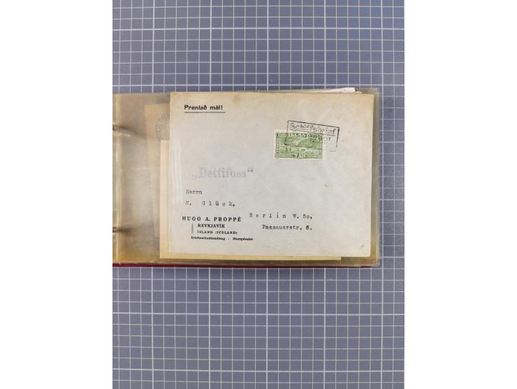 1872/1972, kleine Sammlung “Anlandestempel” inkl. Ausland mit 33 Briefen und Ganzsachen sowie einige lose Marken und Briefstü