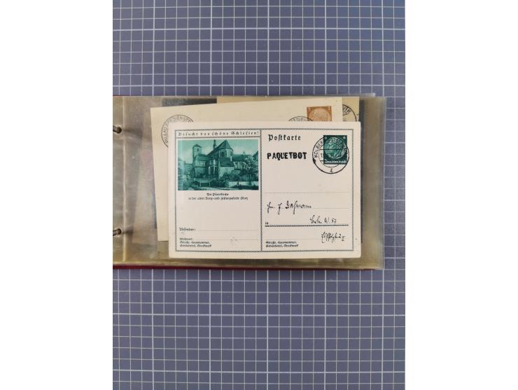 1872/1972, kleine Sammlung “Anlandestempel” inkl. Ausland mit 33 Briefen und Ganzsachen sowie einige lose Marken und Briefstü