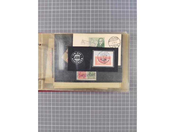 1872/1972, kleine Sammlung “Anlandestempel” inkl. Ausland mit 33 Briefen und Ganzsachen sowie einige lose Marken und Briefstü