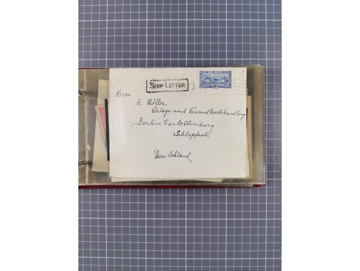 1872/1972, kleine Sammlung “Anlandestempel” inkl. Ausland mit 33 Briefen und Ganzsachen sowie einige lose Marken und Briefstü