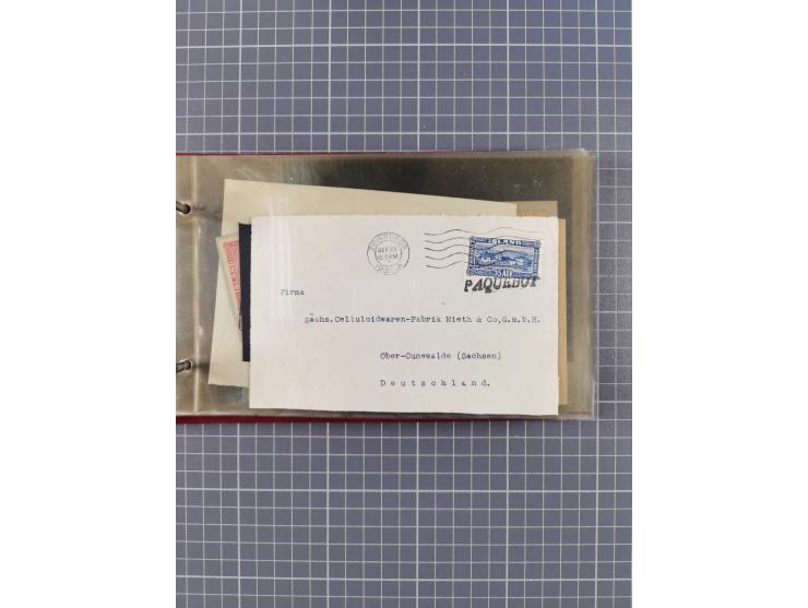 1872/1972, kleine Sammlung “Anlandestempel” inkl. Ausland mit 33 Briefen und Ganzsachen sowie einige lose Marken und Briefstü