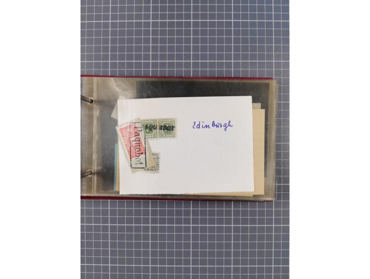 1872/1972, kleine Sammlung “Anlandestempel” inkl. Ausland mit 33 Briefen und Ganzsachen sowie einige lose Marken und Briefstü