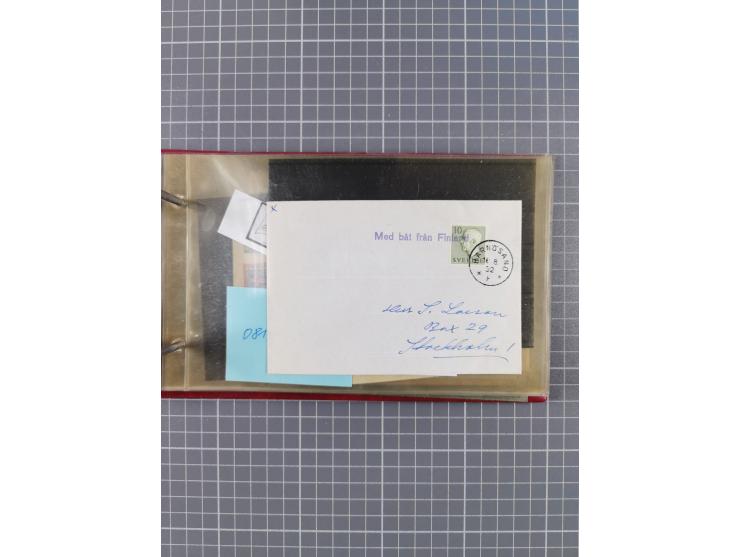 1872/1972, kleine Sammlung “Anlandestempel” inkl. Ausland mit 33 Briefen und Ganzsachen sowie einige lose Marken und Briefstü