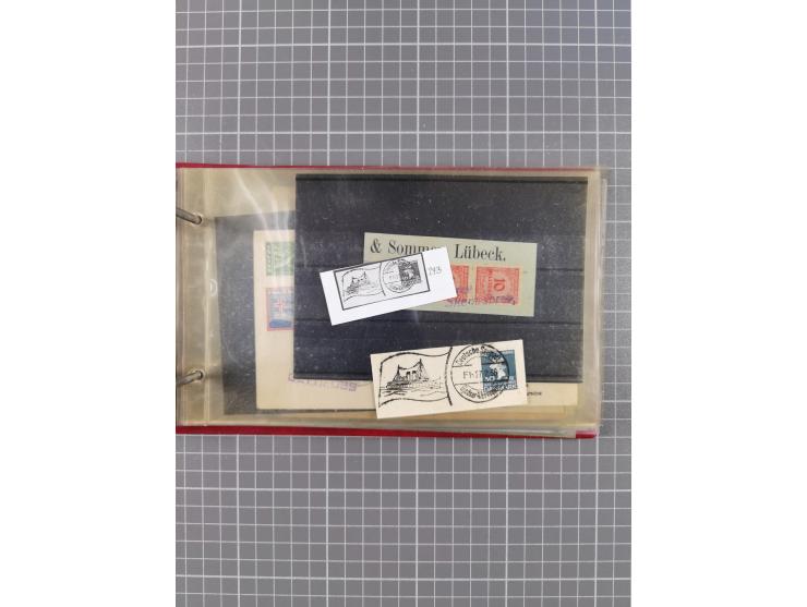 1872/1972, kleine Sammlung “Anlandestempel” inkl. Ausland mit 33 Briefen und Ganzsachen sowie einige lose Marken und Briefstü