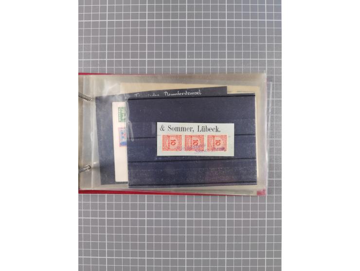 1872/1972, kleine Sammlung “Anlandestempel” inkl. Ausland mit 33 Briefen und Ganzsachen sowie einige lose Marken und Briefstü